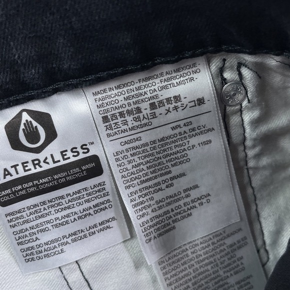 Levis Jeans Mens 32x32 Black 512 Slim Taper Mid Rise Stretch Denim - Picture 12 of 15